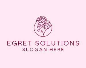 Floral Rose Flower logo design