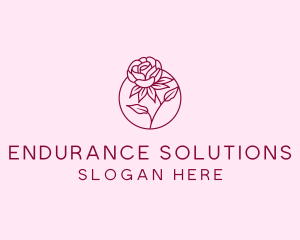 Floral Rose Flower logo design