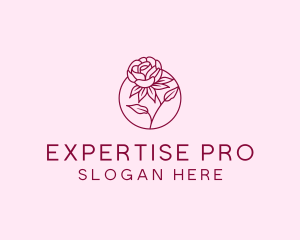 Floral Rose Flower logo design