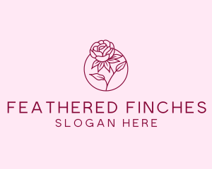 Floral Rose Flower logo design