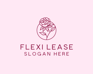 Floral Rose Flower logo design