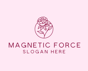 Floral Rose Flower logo design