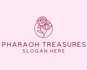 Floral Rose Flower logo design