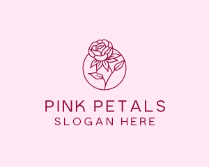 Floral Rose Flower logo design