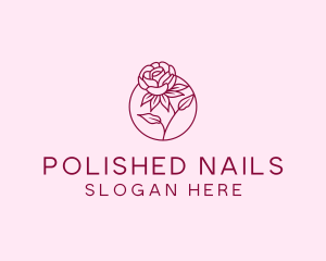 Floral Rose Flower logo design