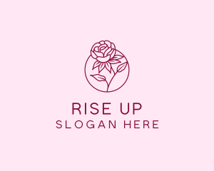 Floral Rose Flower logo design