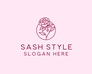 Floral Rose Flower logo design