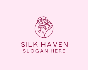 Floral Rose Flower logo design