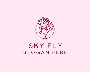 Floral Rose Flower logo design