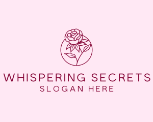 Floral Rose Flower logo design