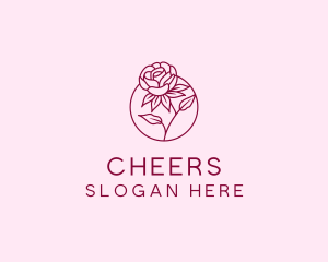 Rose Flower Bloom logo design