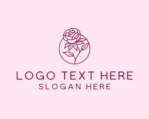 Perfume - Rose Flower Bloom logo design