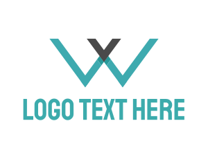 Merchandise - Blue Letter WV logo design