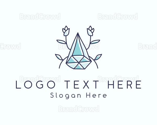 Floral Crystal Gem Logo