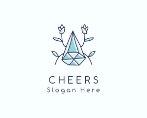 Floral Crystal Gem Logo