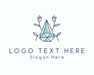 Floral Crystal Gem Logo