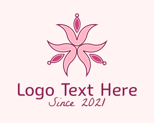 Pink - Pink Botanical Flower logo design