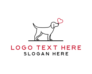 Kennel - Simple Dog Love logo design