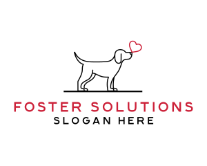 Foster - Simple Dog Love logo design