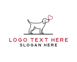 Veterinary - Simple Dog Love logo design