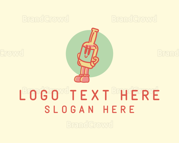 Retro Beer Bottle Logo