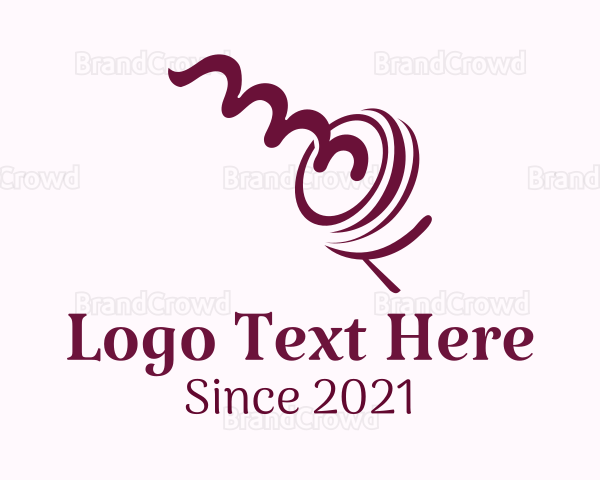 Red Wine Corkscrew Logo