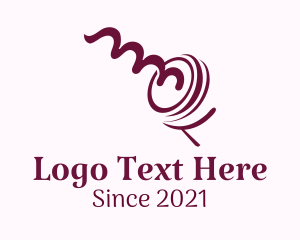 Booze - Red Wine Corkscrew logo design