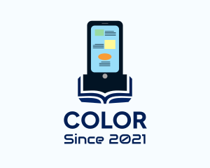 Learning - Mobile Phone Ebook logo design