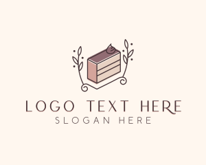 Food Blog - Dessert Cake Slice logo design