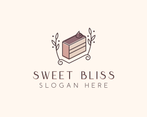 Dessert Cake Slice logo design