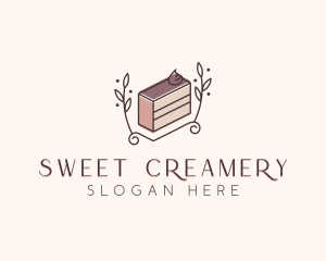 Dessert Cake Slice logo design