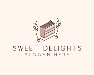 Dessert Cake Slice logo design