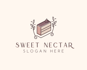 Dessert Cake Slice logo design