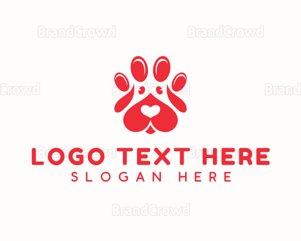 Dog Grooming Paw Logo