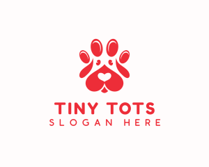 Kennel - Dog Grooming Paw logo design