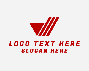 Letter V - Logistics Letter V logo design