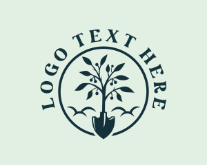 Landscaper - Plant Shovel Gardener logo design