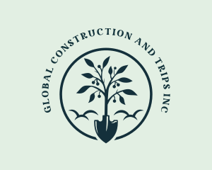 Landscaper - Plant Shovel Gardener logo design