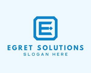 Company Business Letter E logo design