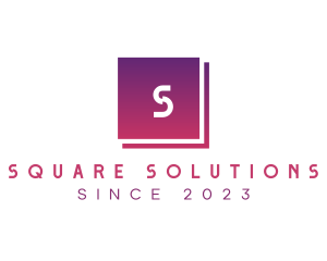 Business Square Lettermark logo design