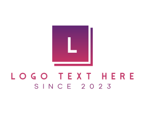 Learn - Business Square Lettermark logo design