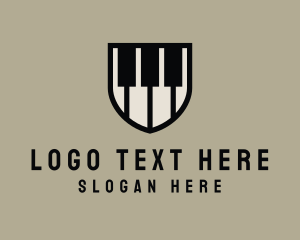 Piano Keys Shield Logo