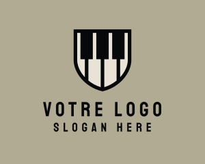 Piano Keys Shield Logo