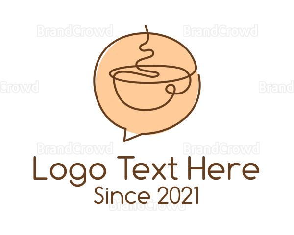 Monoline Coffee Chat Logo