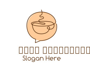Monoline Coffee Chat  Logo
