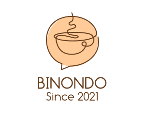 Coffee Time - Monoline Coffee Chat logo design