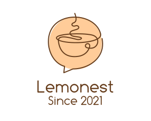 Latte - Monoline Coffee Chat logo design