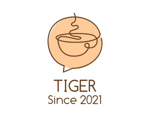 Espresso - Monoline Coffee Chat logo design