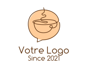 Espresso - Monoline Coffee Chat logo design