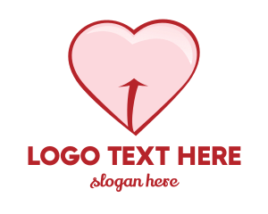 Red Heart - Red Pink Heart logo design